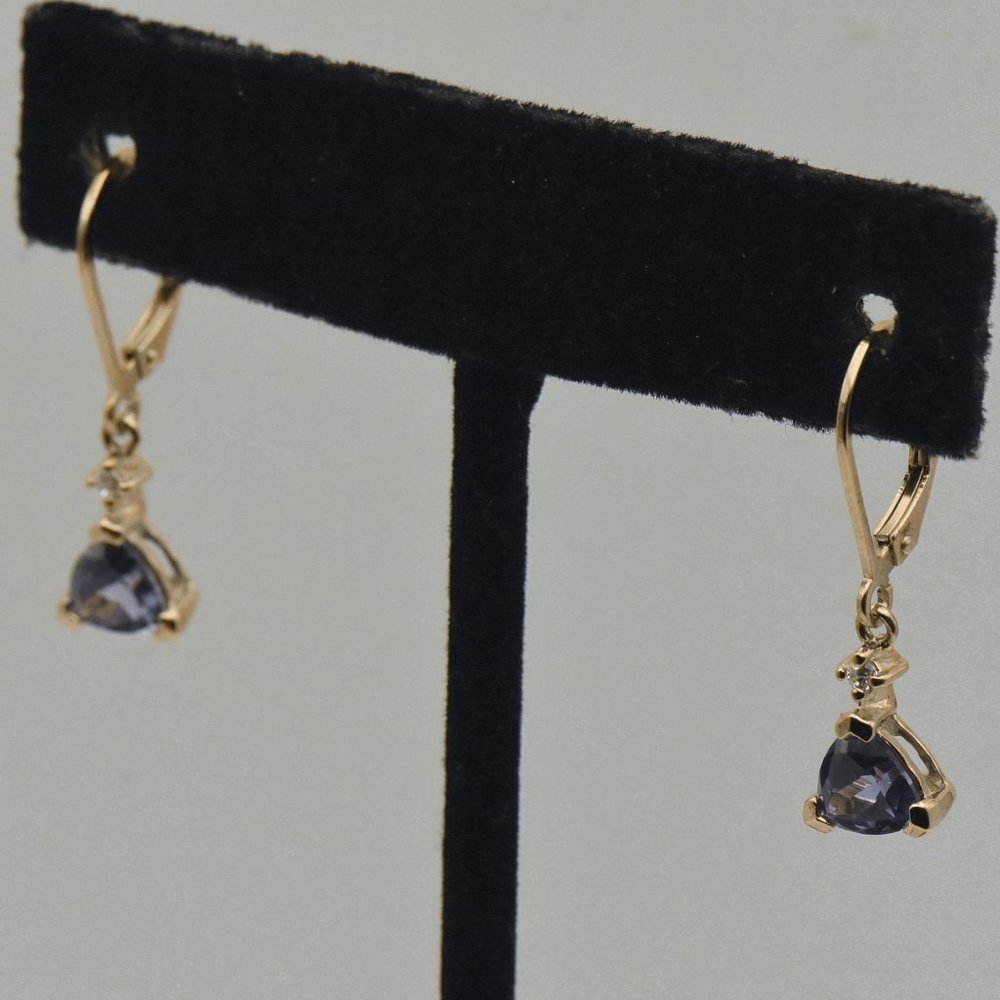 Ross-SImons - Synthetic Color Change Sapphire Vermeil Earrings